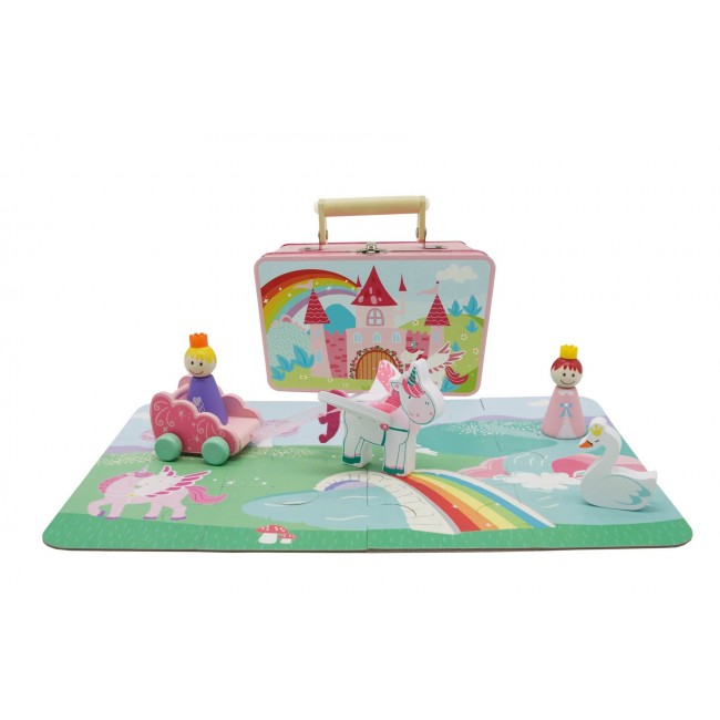 Unicorn Playset in Tin Case